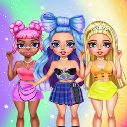 Rainbow Girls Dress Up Challenge<br />[3.0x]