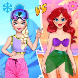 Summer vs Winter Princesses Battle