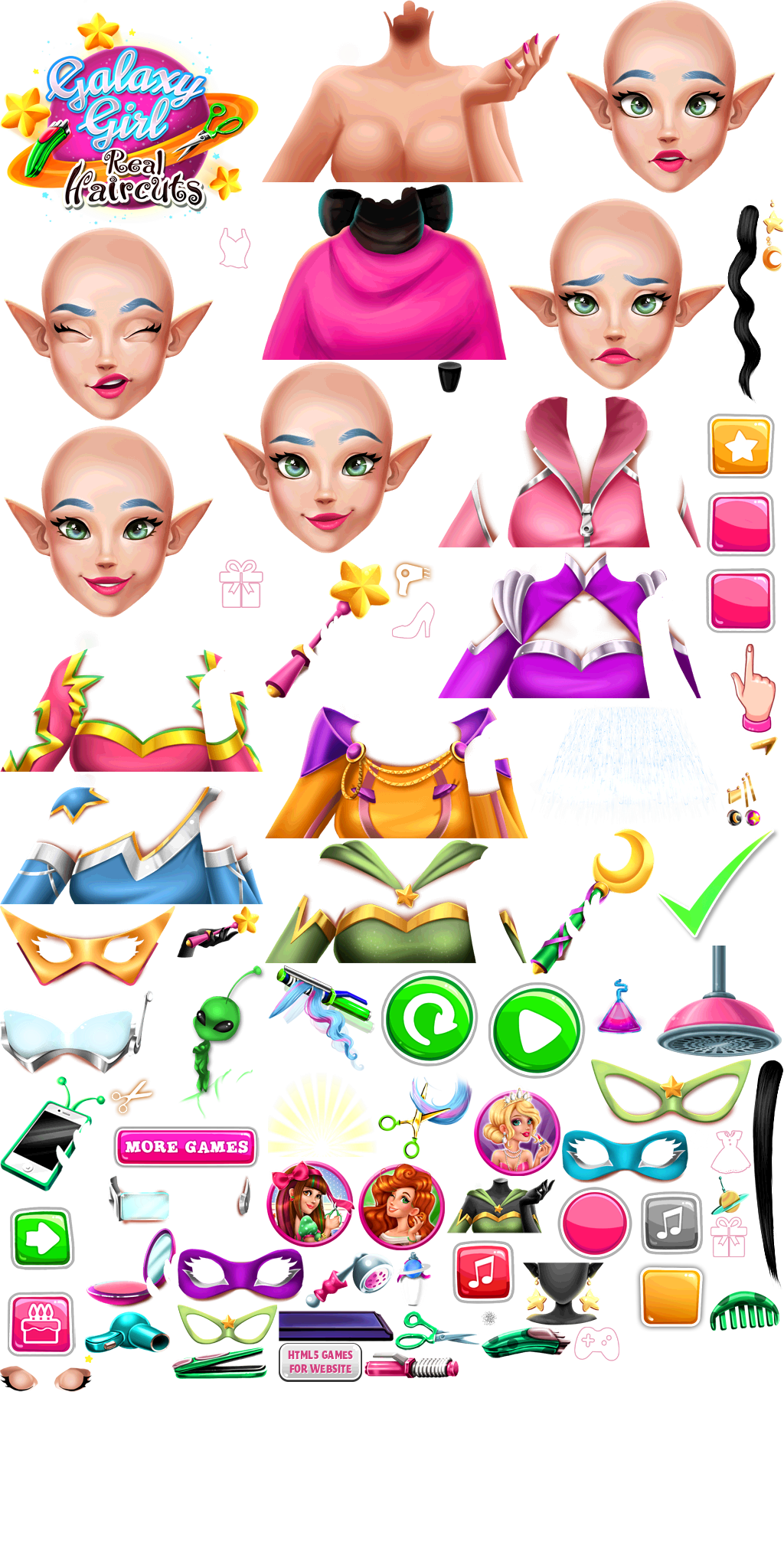 Play Galaxy Girl Real Haircuts Game Here - A Simulation Game on  FreeOnlineGames.com